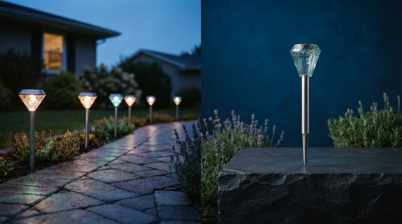 Solar Garden Color Lights for Path Navigation