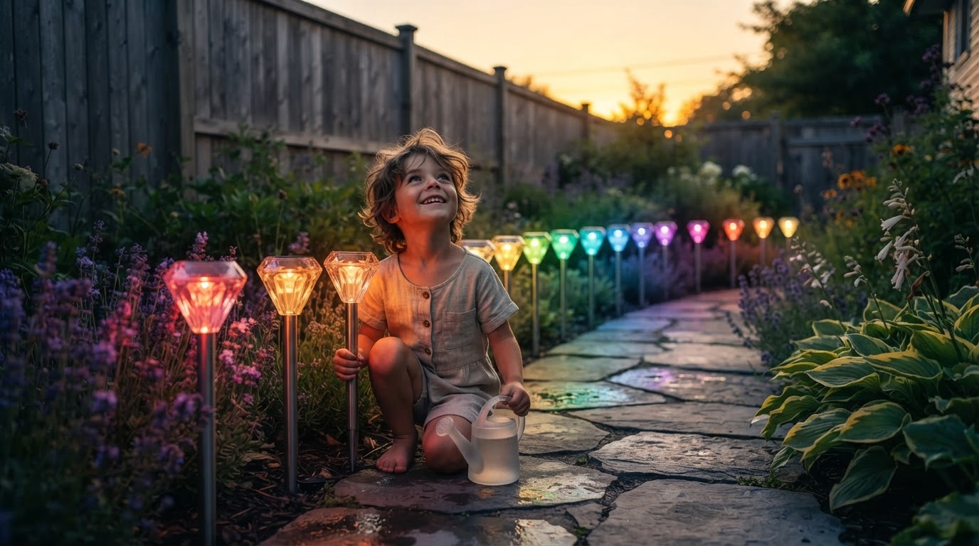 Solar Garden Color Lights Rainbow Spectrum Installation