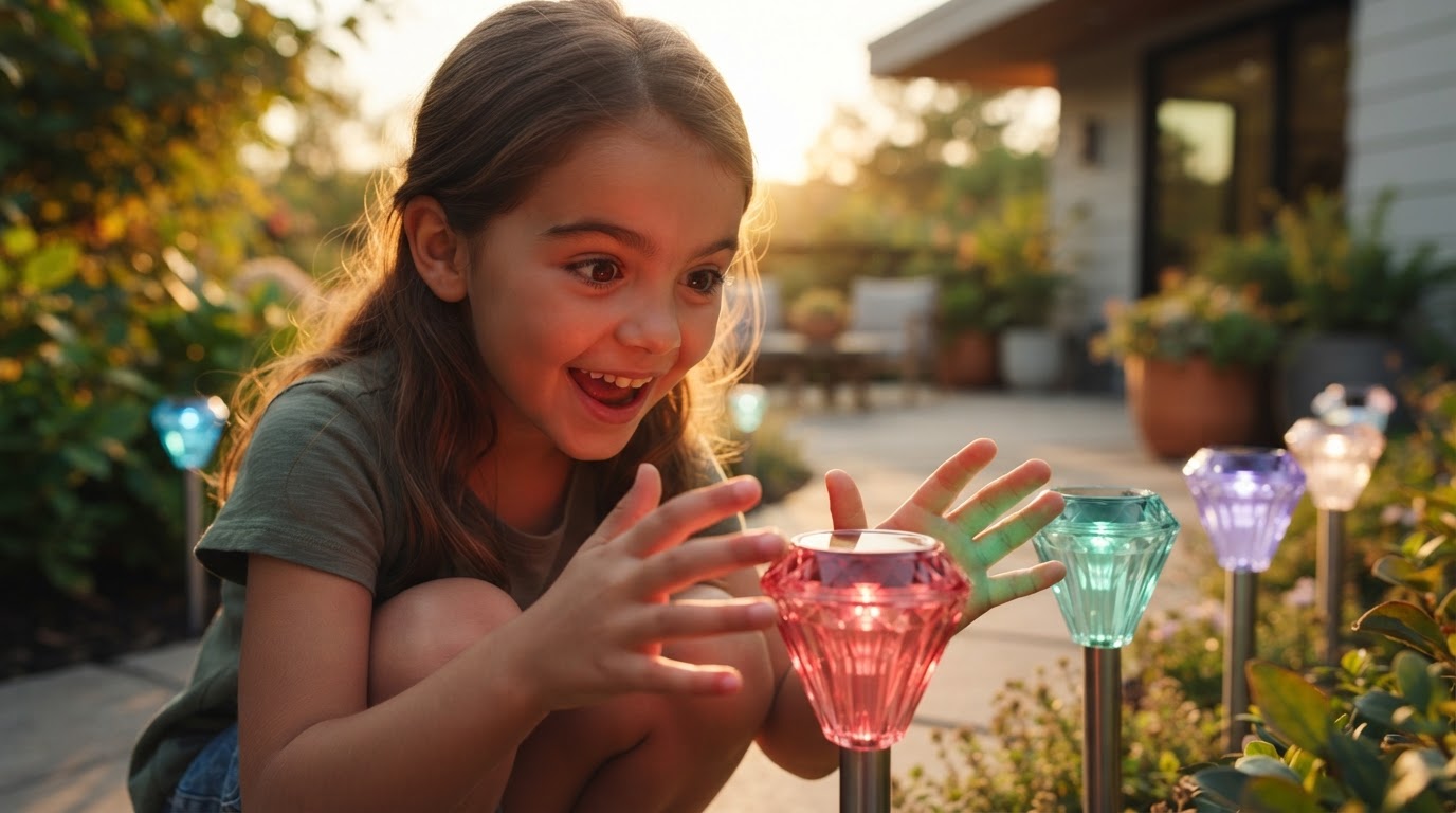 What are the Solar Garden Color Lights landscape options?