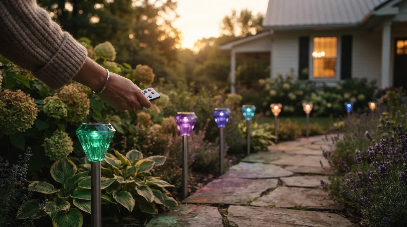 Can I control Solar Garden Color Lights with a remote?