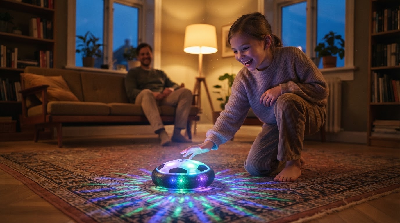 How do Glide Soccer air power disco lights function?