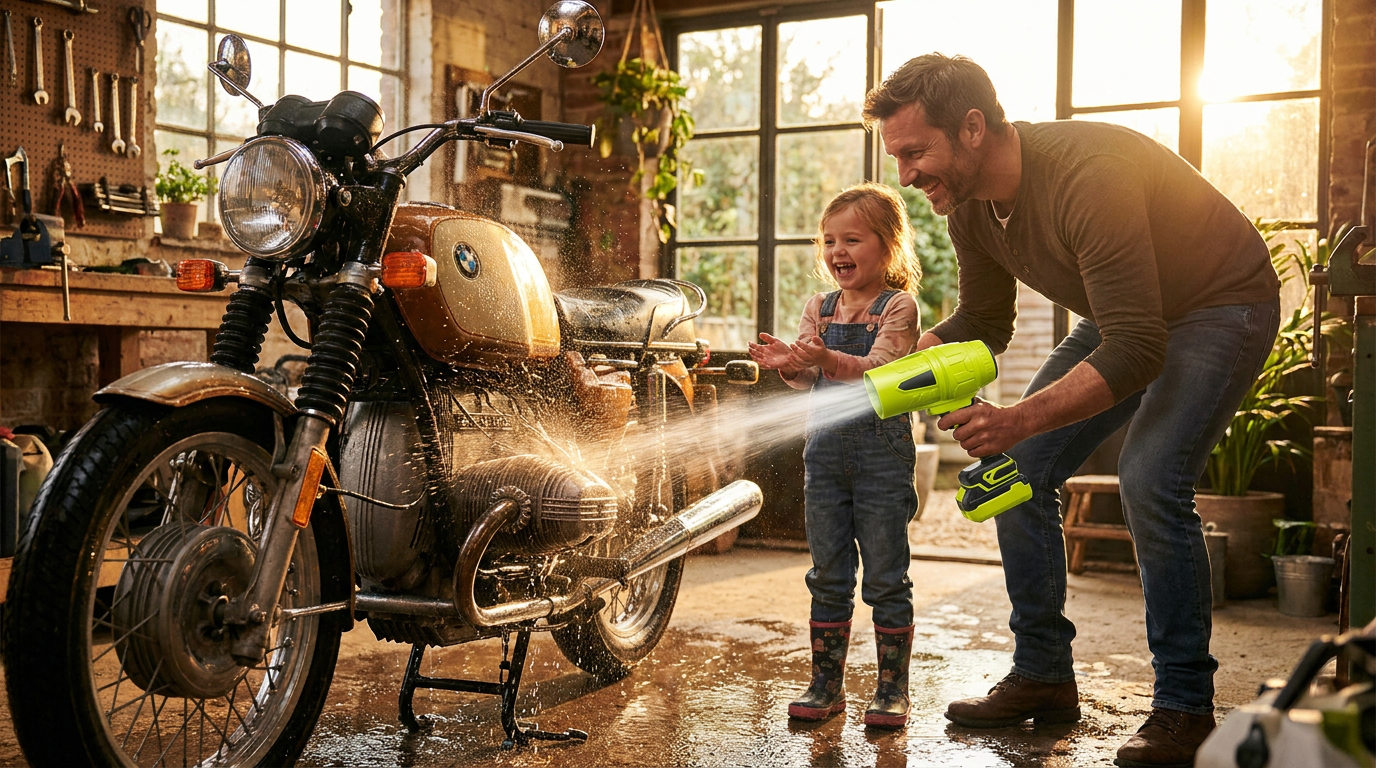 Can I dry my motorcycle with a Jet Blower?