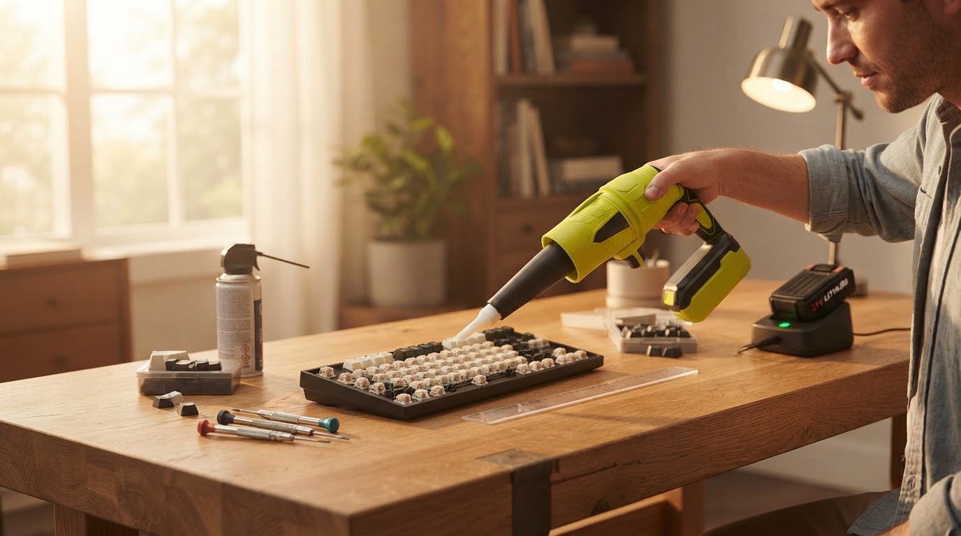Is the Jet Blower safe for cleaning sensitive electronics?