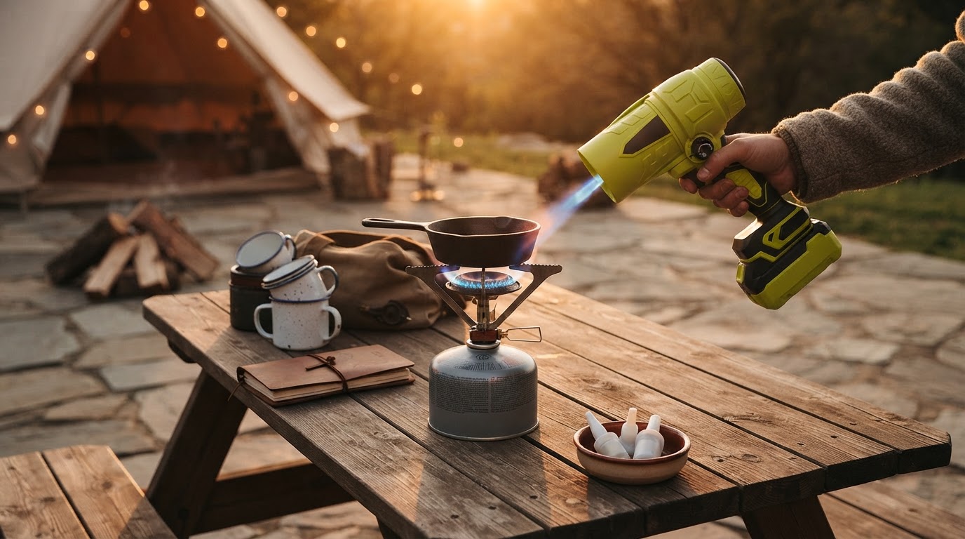 Can a Jet Blower improve camping burner efficiency?