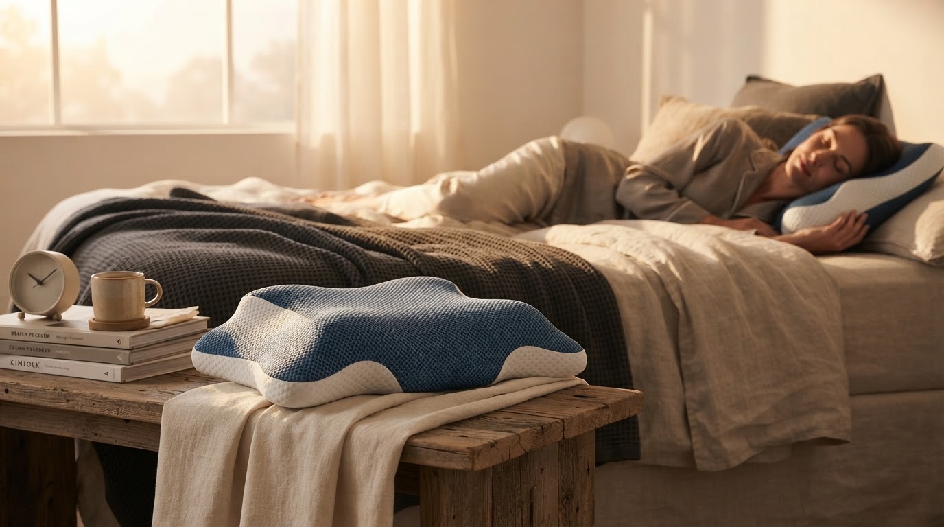 Amazon Discounts COMFYPIL Cervical Memory Foam Neck Pillow
