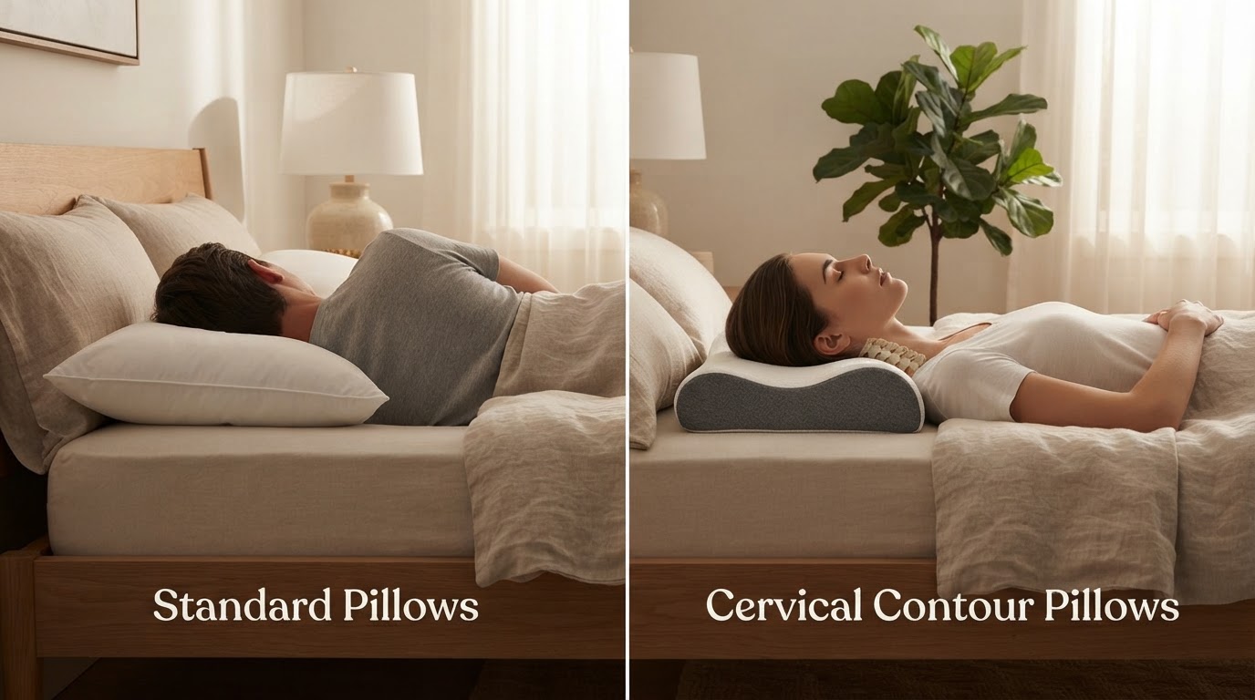 Cervical Contour Pillows vs Standard Pillows for Neck Alignment