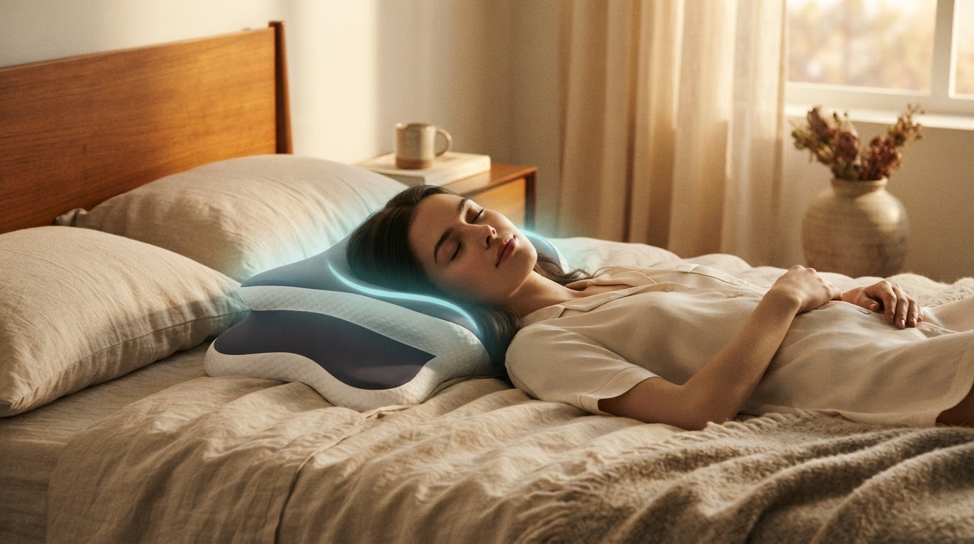 Chronic Neck Pain Relief Found in 40% Off Memory Foam Pillow