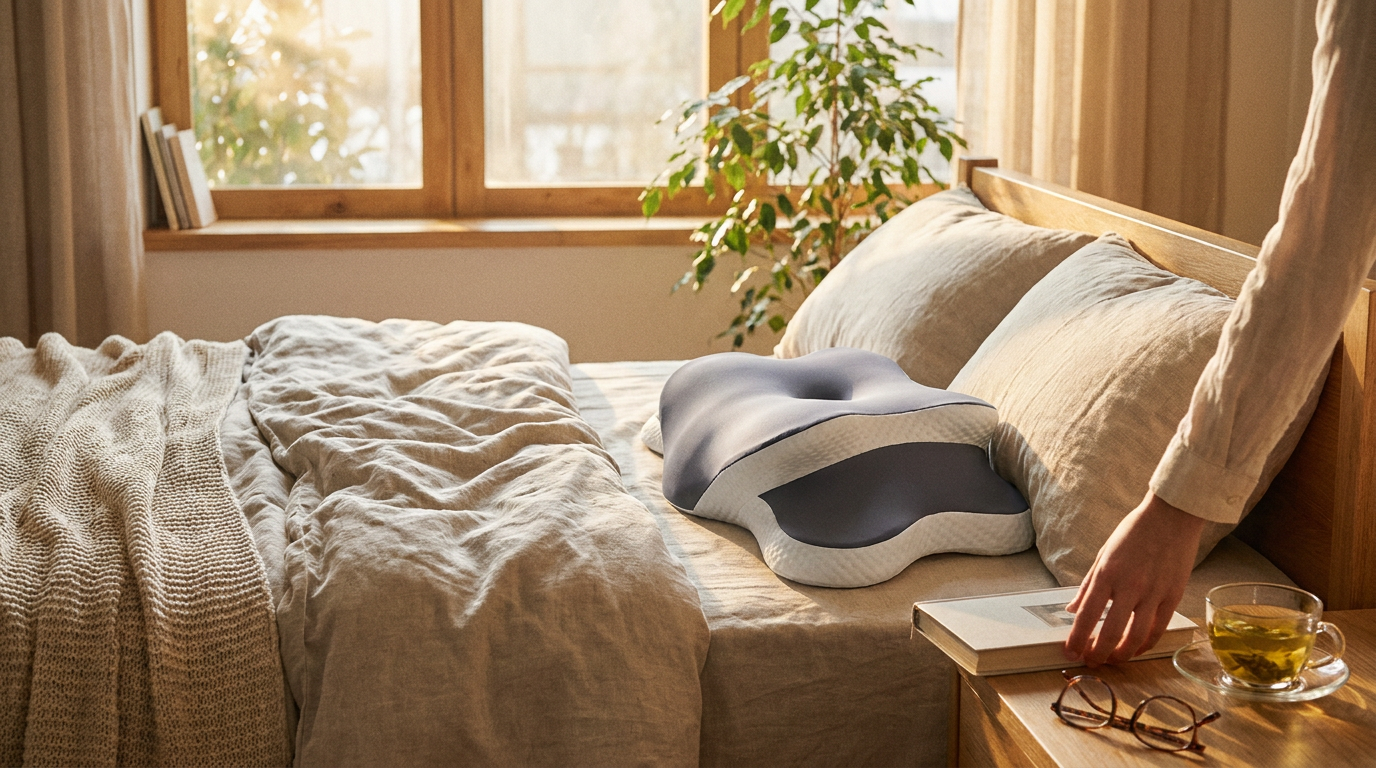 How does a Memory Foam Cervical Pillow relieve neck pain?