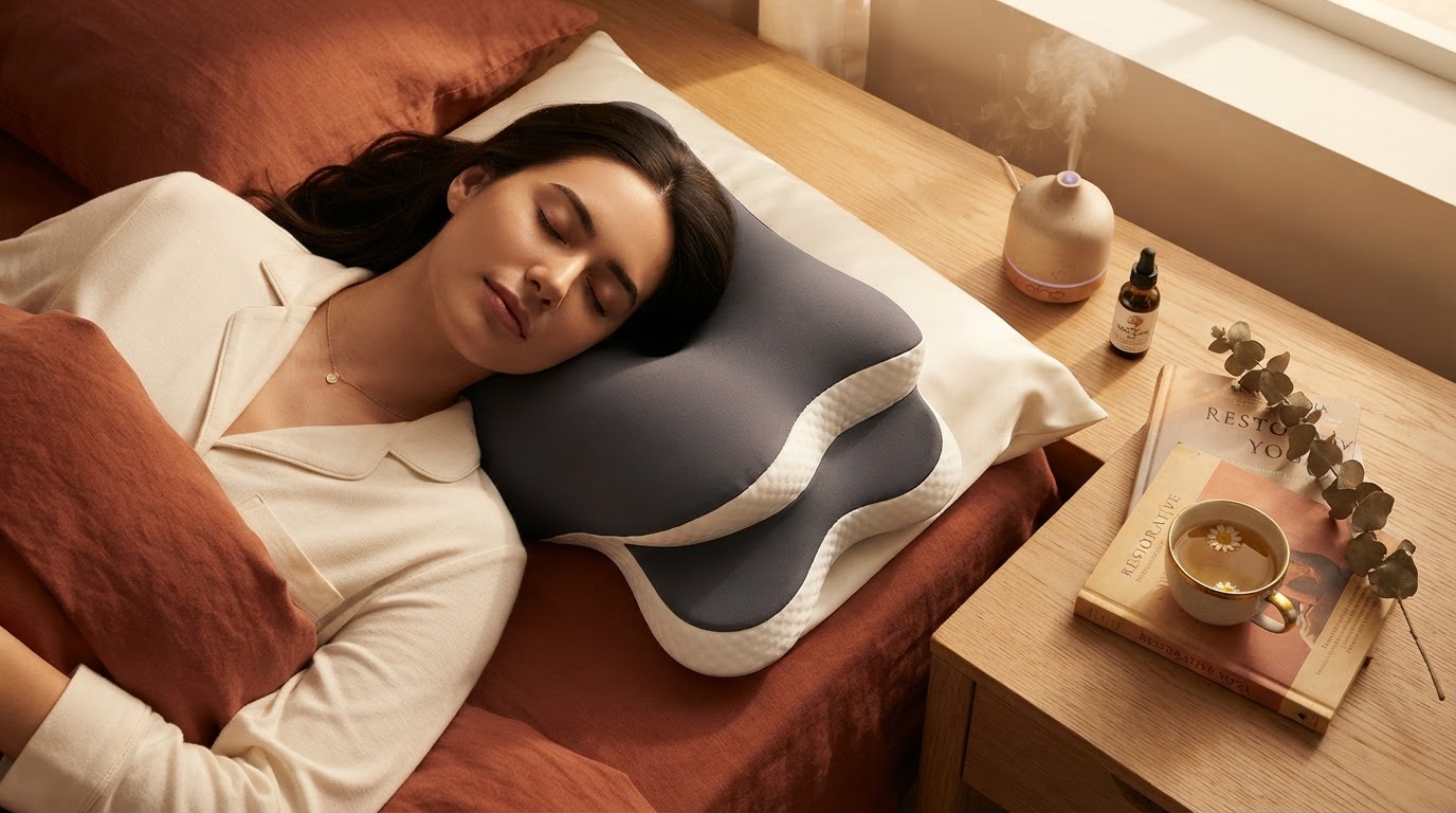 Memory Foam Cervical Pillow Neck Pain Relief For Pinched Nerves