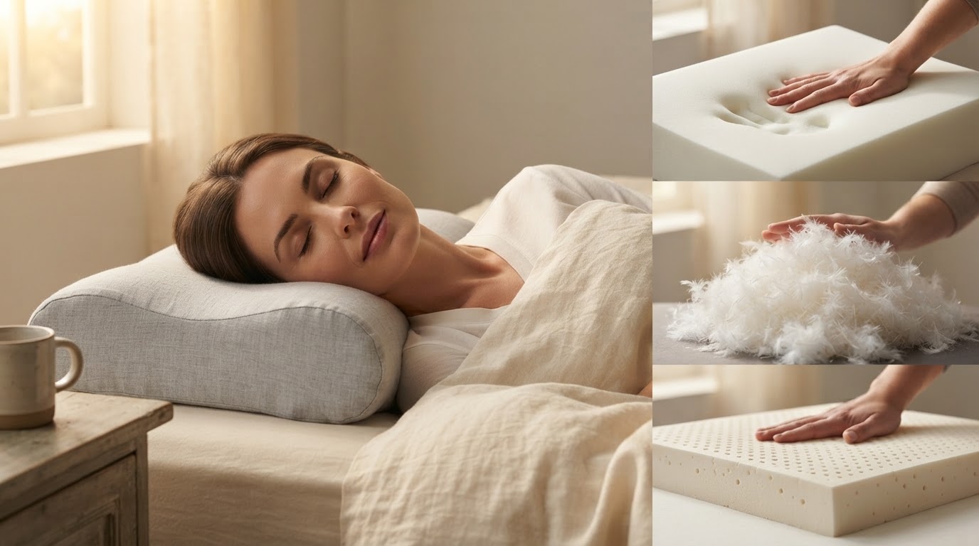 Memory Foam vs. Down vs. Latex: Choosing the Best Neck Pillow