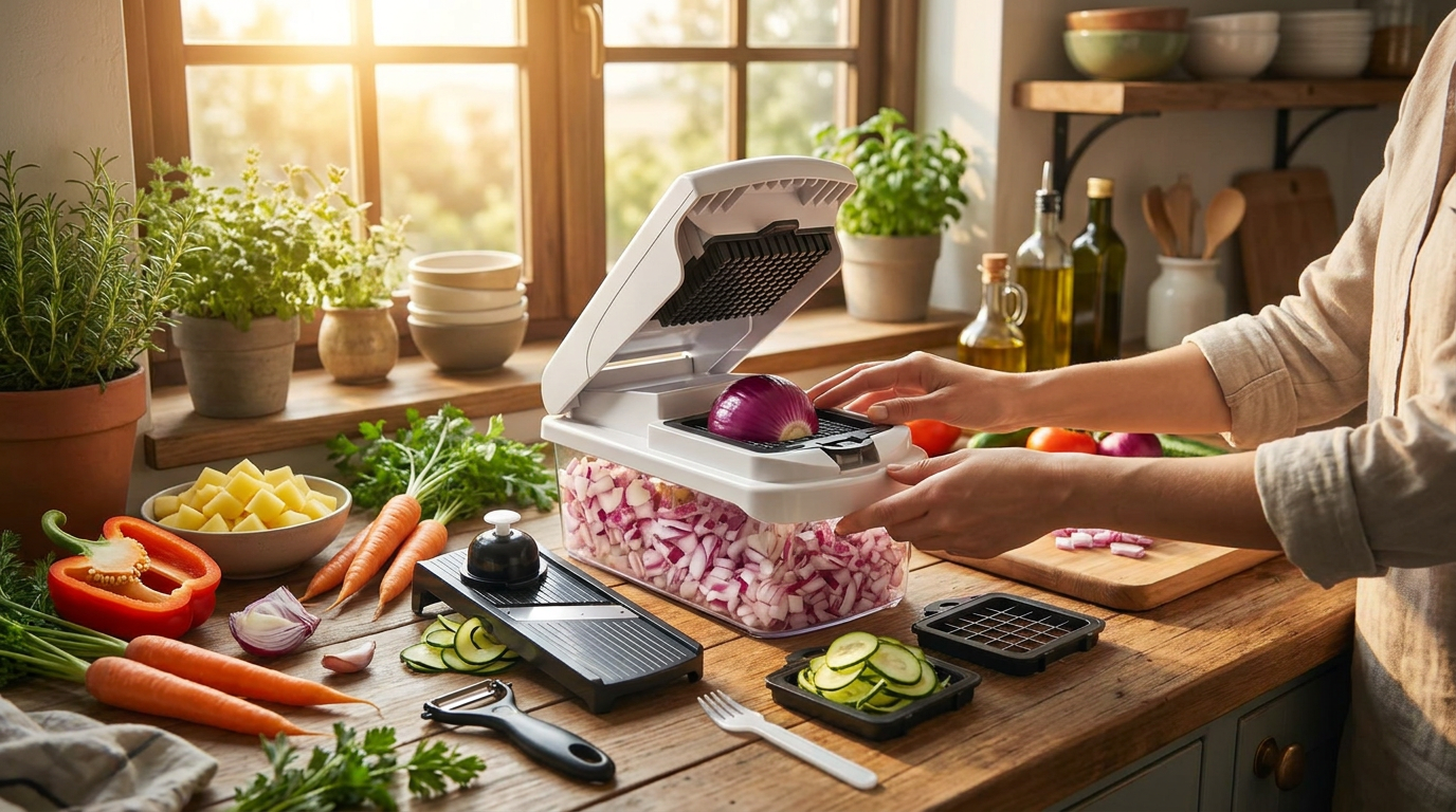 How does the Vegetable Chopper Set of 15 improve meal prep?