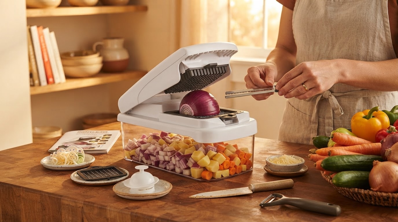 Which kitchen gadget for dicing vegetables is most efficient?