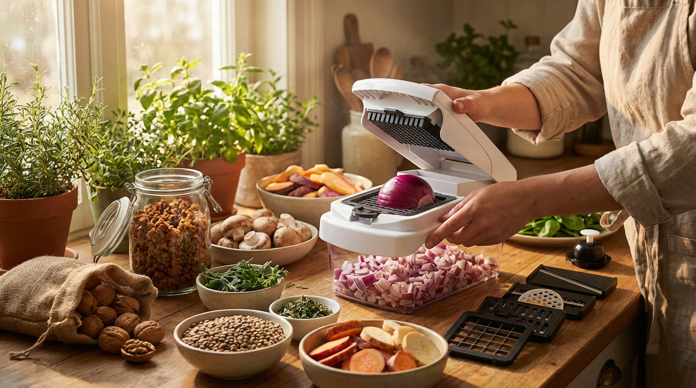 Plant-Based Meat Alternatives Drive Innovation in Multi-Functional Mandoline Design