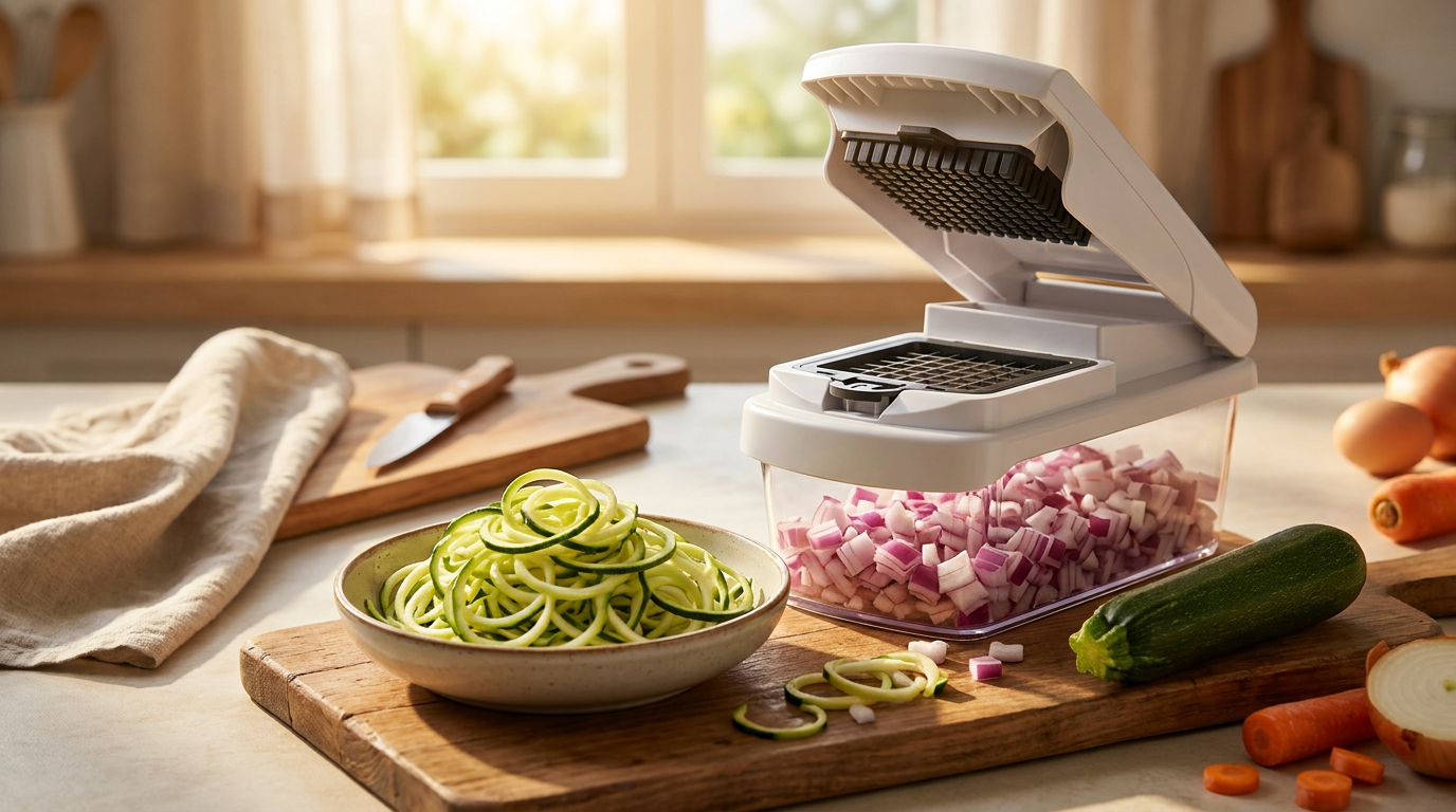 Is the Vegetable Chopper Set of 15 a spiralizer for zucchini?