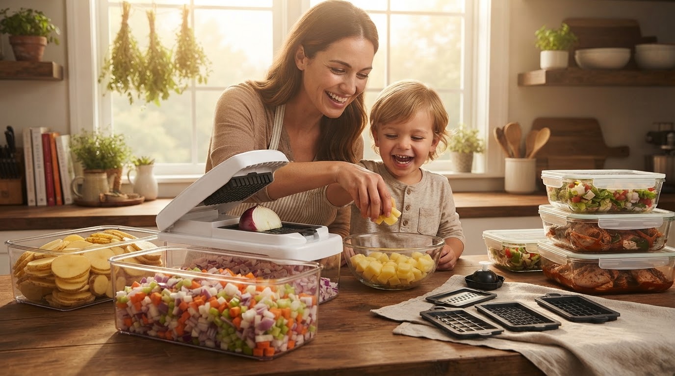 Using the Vegetable Chopper Set of 15 for Weekly Meal Prep