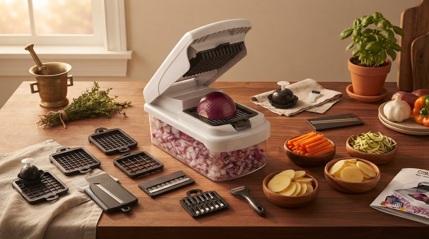 Vegetable Chopper Set of 15 and Precision Slicing Efficiency