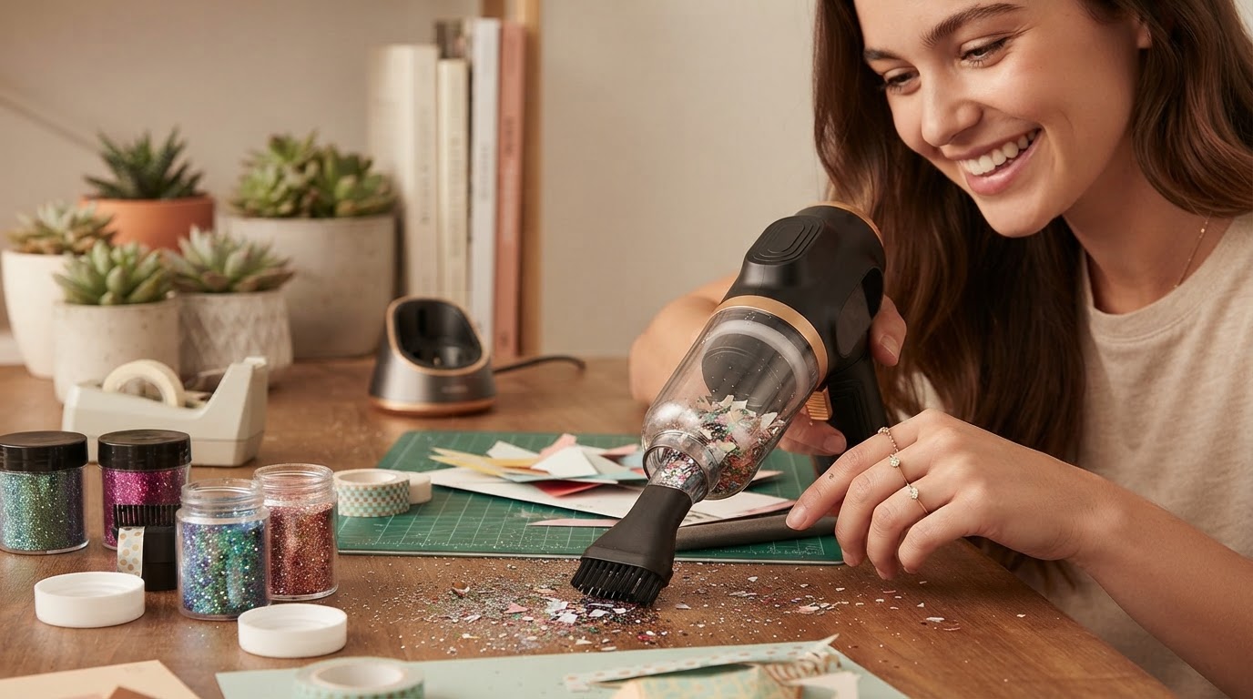 6-in-1 Portable Vacuum Framework for Craft Room Glitter