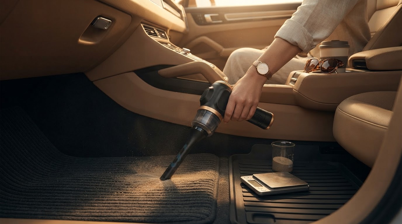 I Measured What a 6-in-1 Car Vacuum Leaves in the Seats and Cupholders