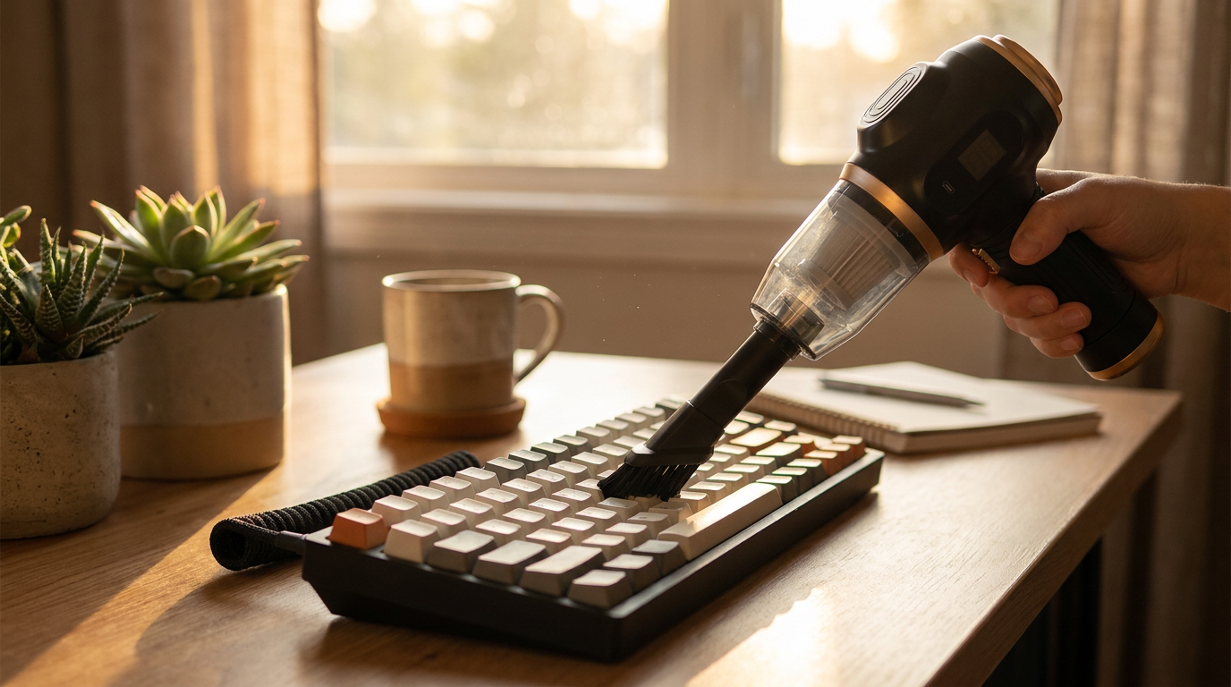 Can the 6-in-1 Portable Vacuum clean a mechanical keyboard?