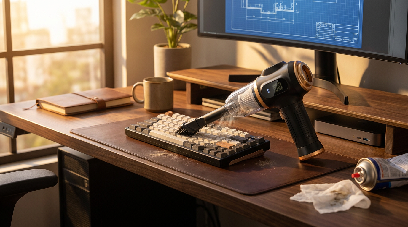Solving Workspace Clutter with the 6-in-1 Portable Vacuum
