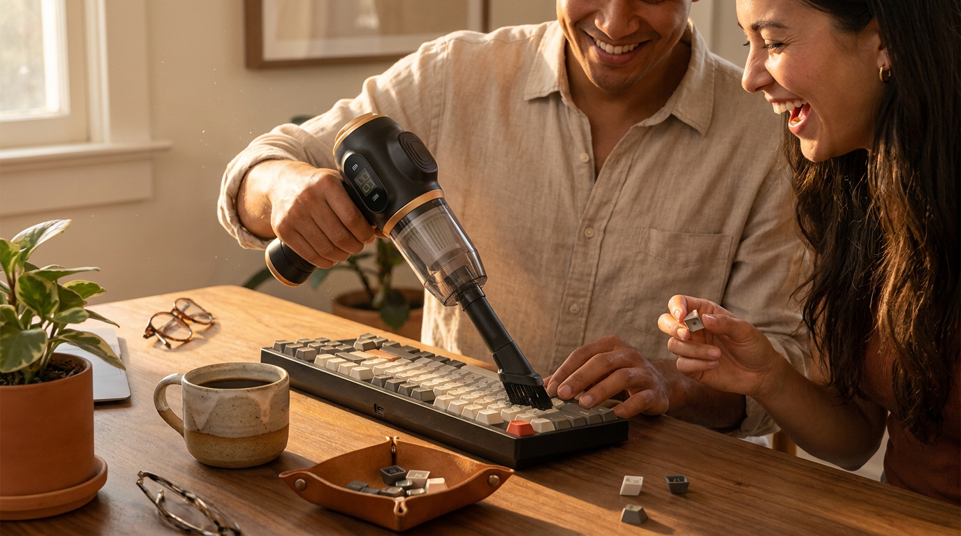 5 Steps to Clean Keys with the 6-in-1 Portable Vacuum