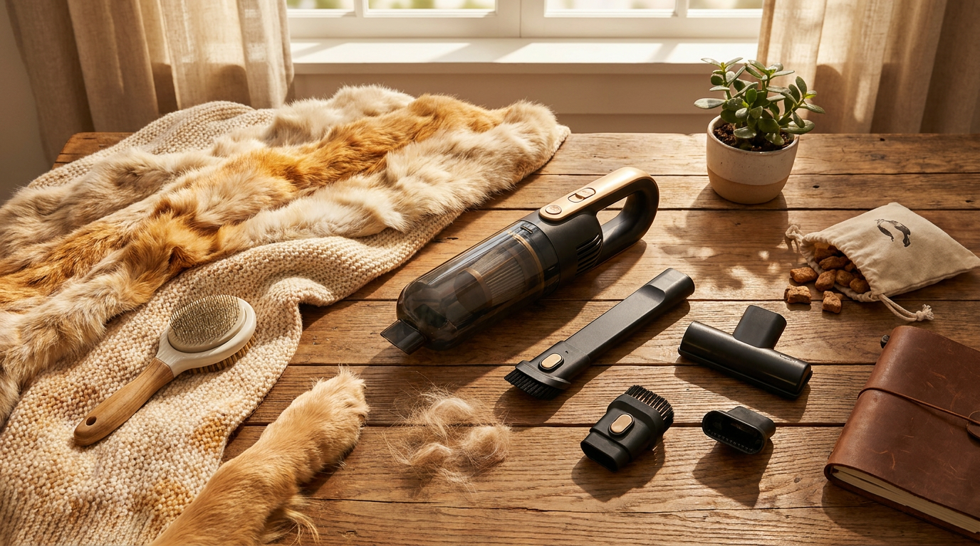 Managing Pet Hair with the 6-in-1 Portable Vacuum