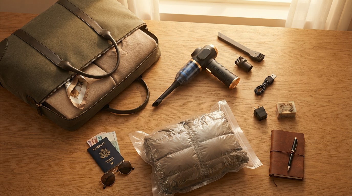 Scaling Down Luggage with 6-in-1 Portable Vacuum Tech