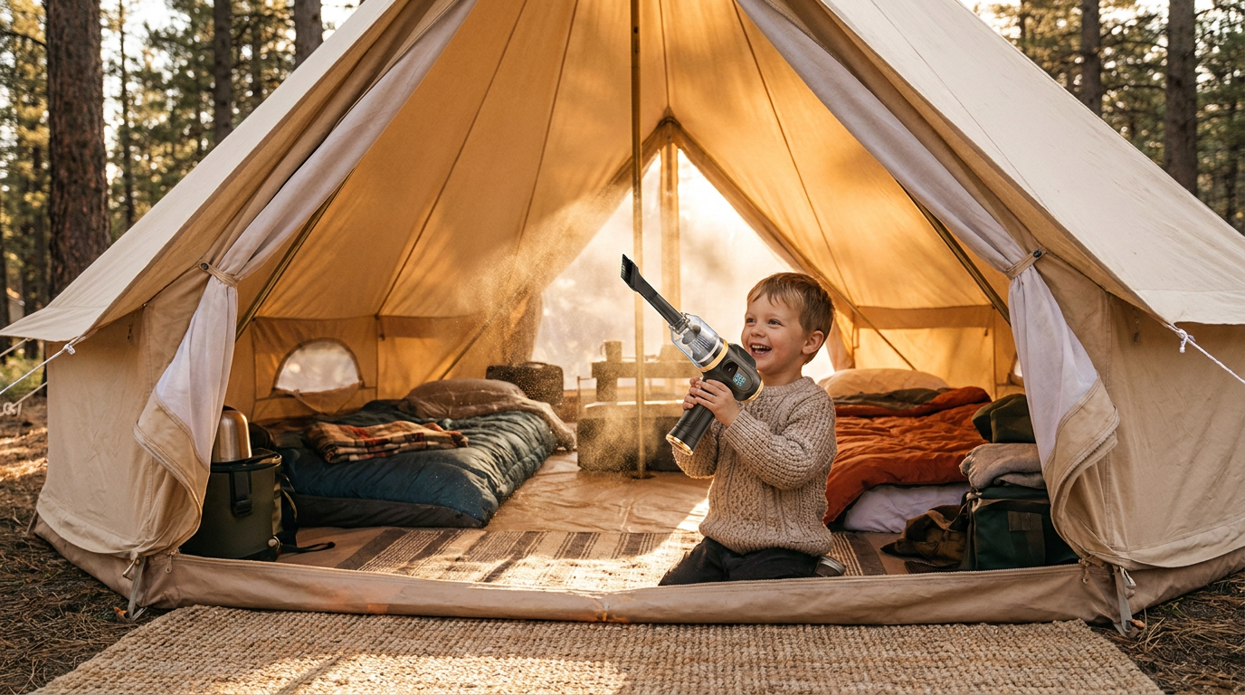How to maintain tent hygiene with 6-in-1 Portable Vacuum?