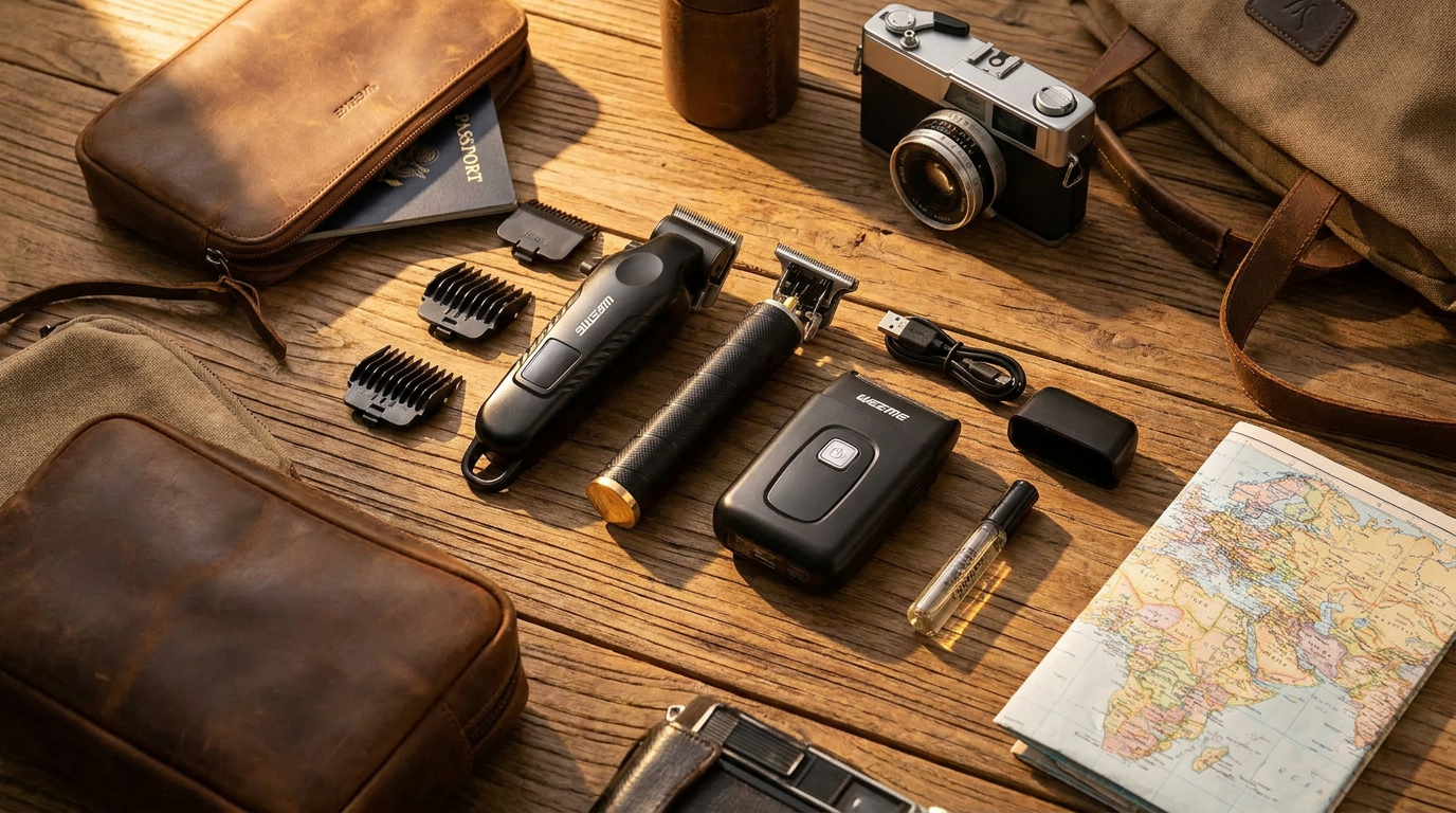 Compact Travel Electric Shavers with USB-C Charging