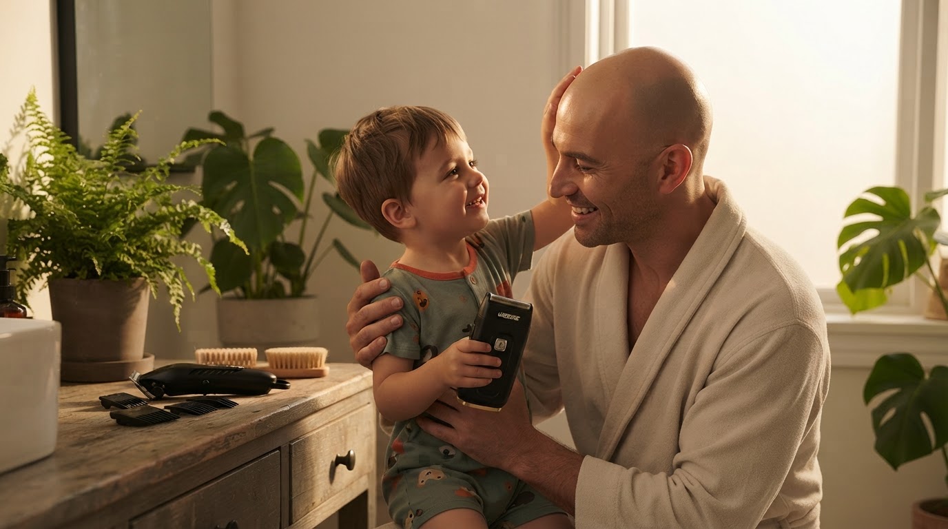 How do I use a Men Electric Shaver for a bald head?