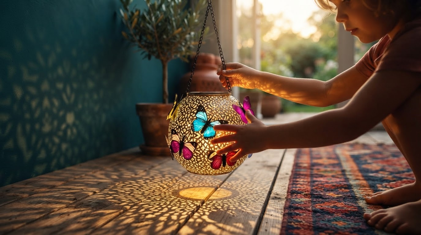 How do Solar Moroccan Lanterns create Arabic style lighting?