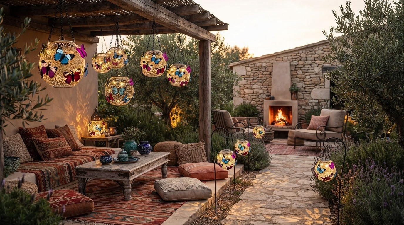 Solar Moroccan Lanterns for Boho Patio Lighting