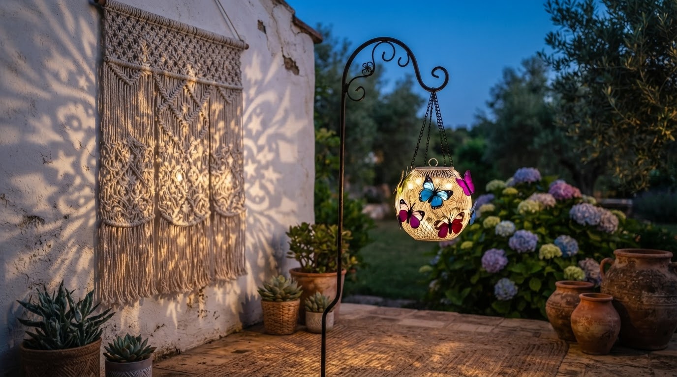 How do Solar Moroccan Lanterns cast intricate patterns?