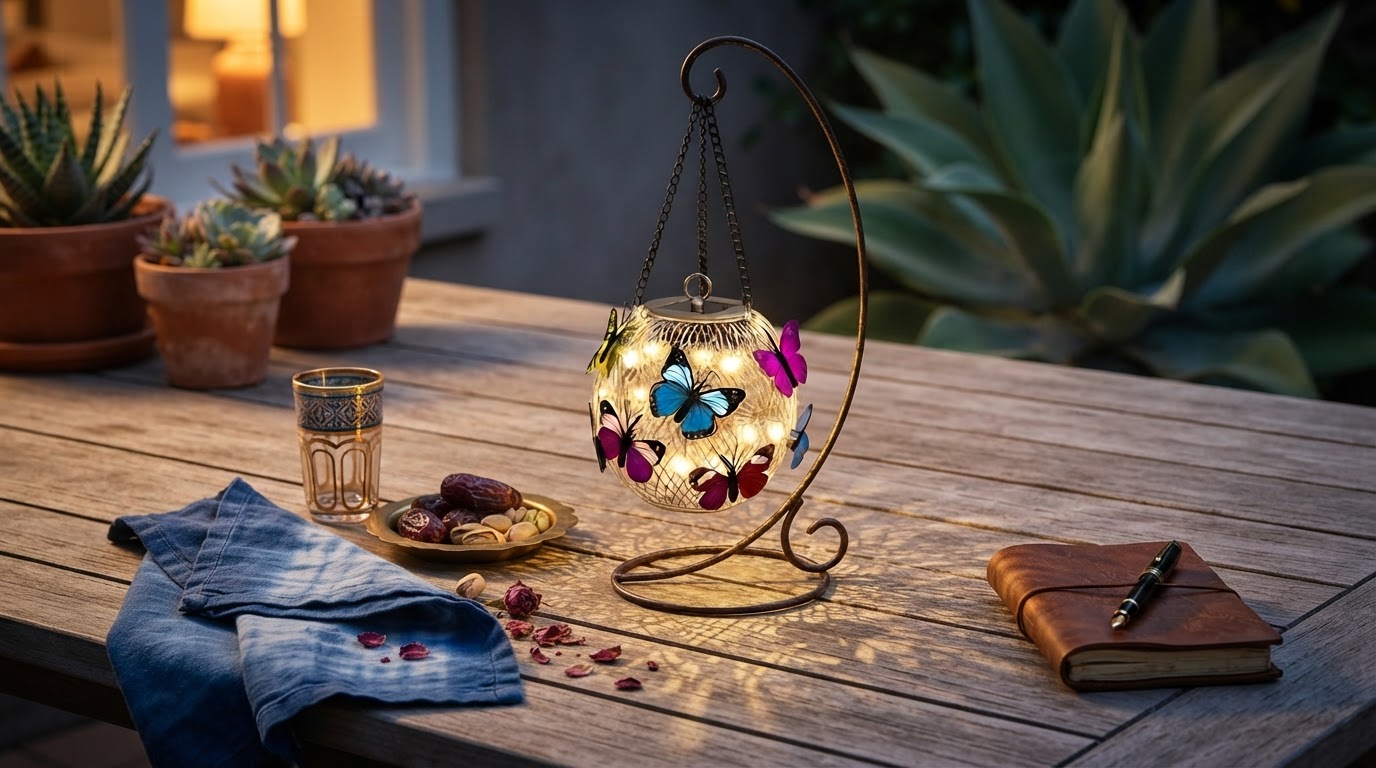 Solar Moroccan Lanterns for Middle Eastern Outdoor Design