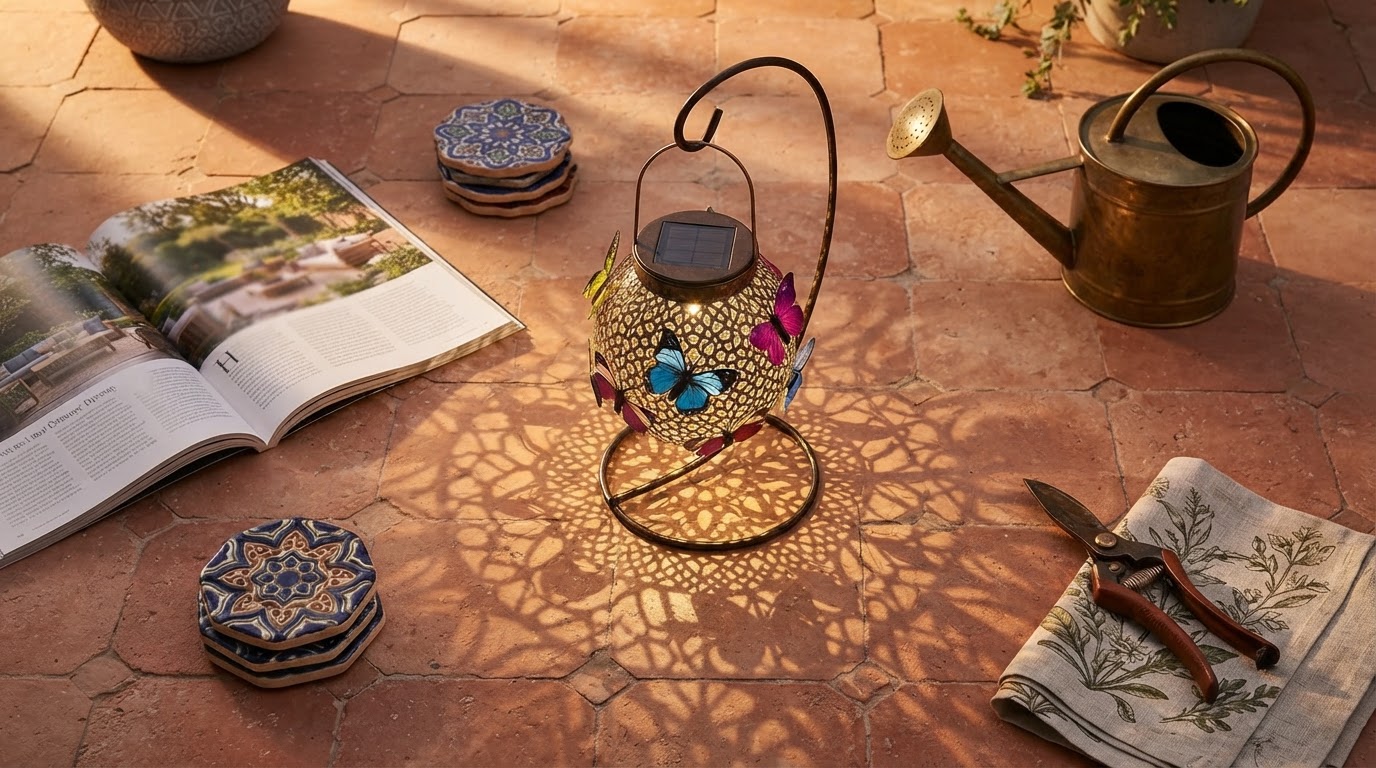 Solar Moroccan Lanterns and Shadow Pattern Design