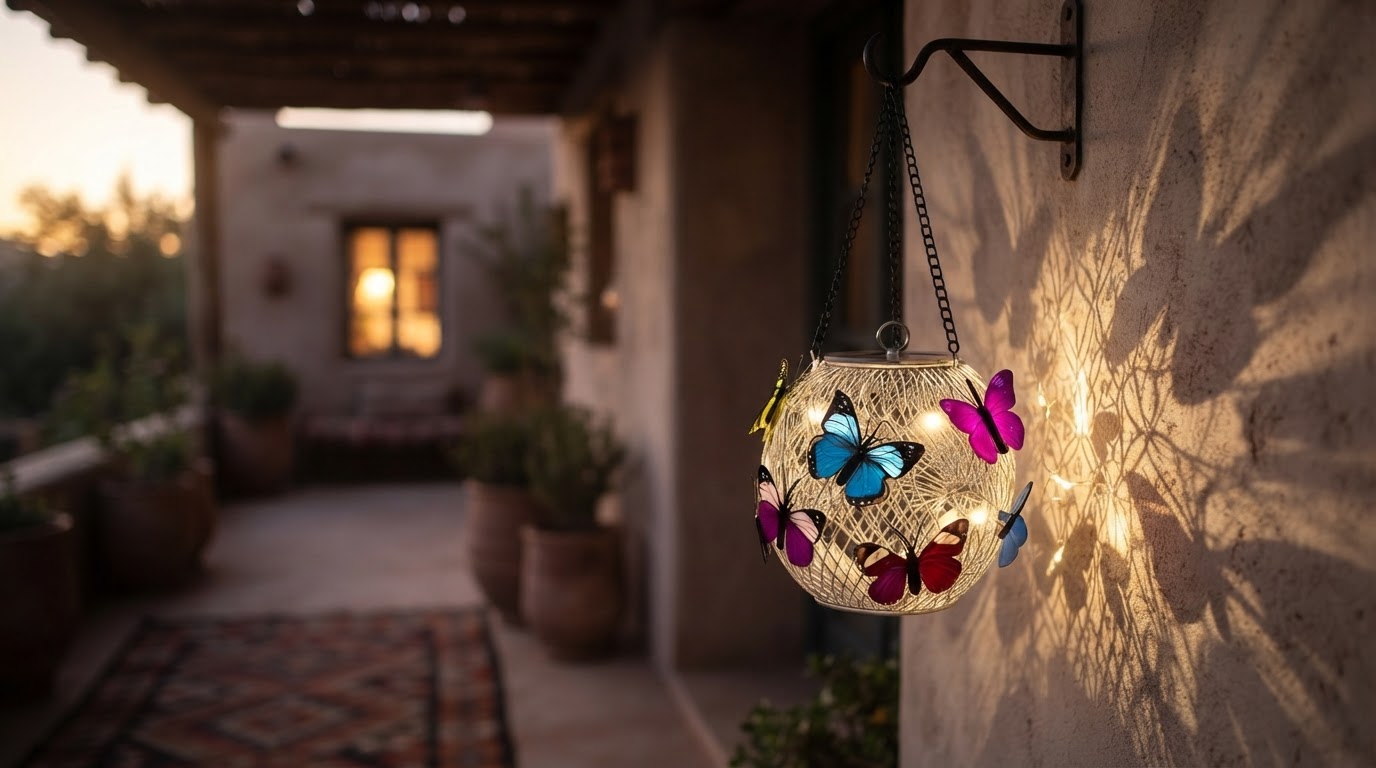 How do Solar Moroccan Lanterns create shadow patterns?