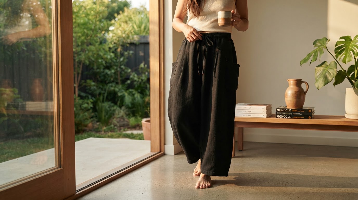 Are Flax Pleated Wide Pants With Drawstrings Breathable?
