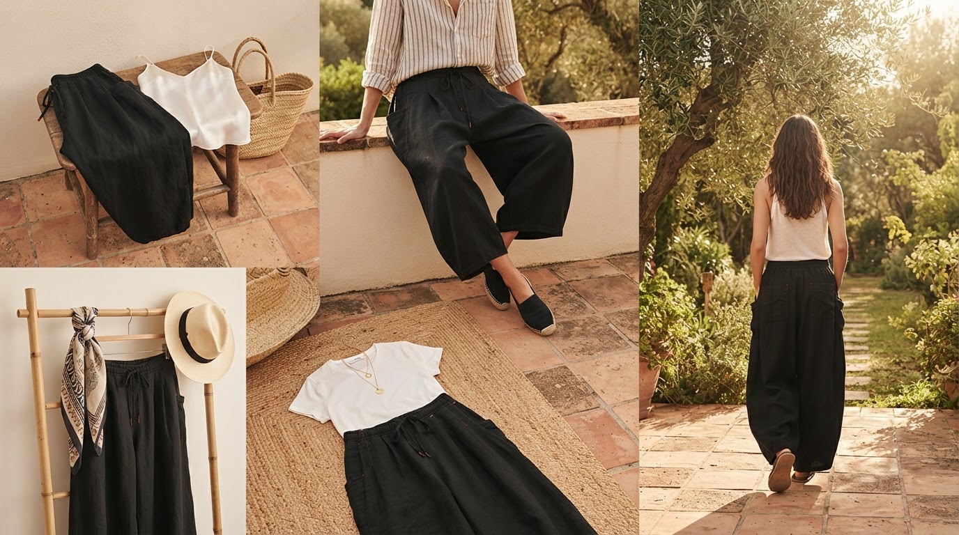5 Effortless Summer Outfits with Linen Wide Leg Trousers