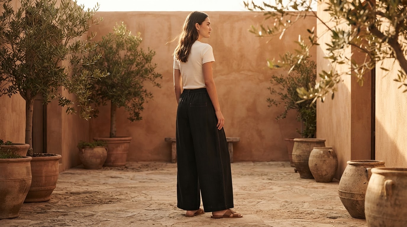 How to Choose Tops for High-Waisted Wide Leg Linen Pants