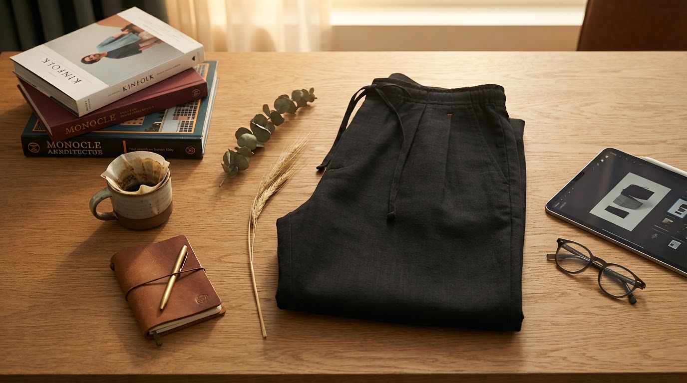 Selecting Flax Pleated Wide Pants With Drawstrings for Work