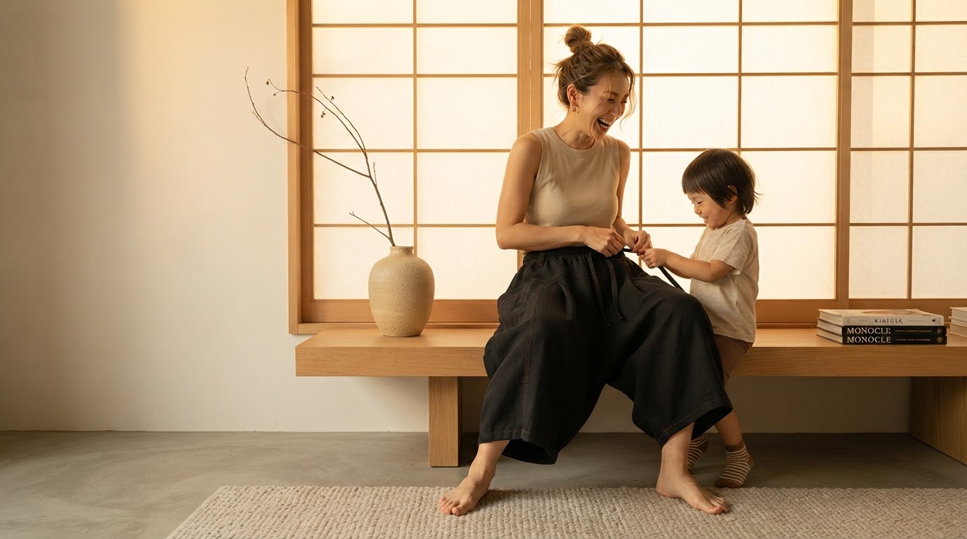 Styling Flax Pleated Wide Pants With Drawstrings as Culottes