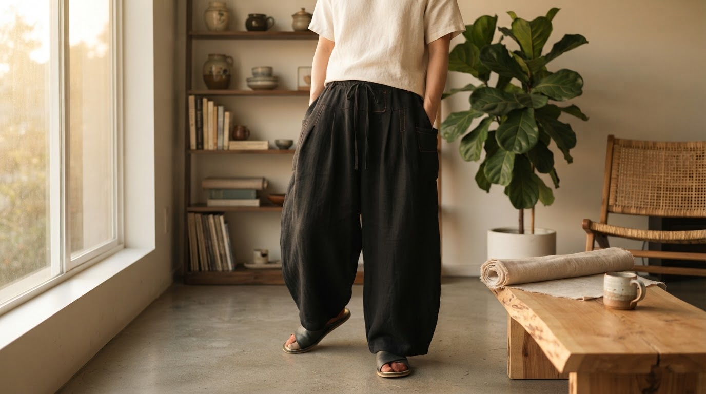 Why wear Flax Pleated Wide Pants With Drawstrings?