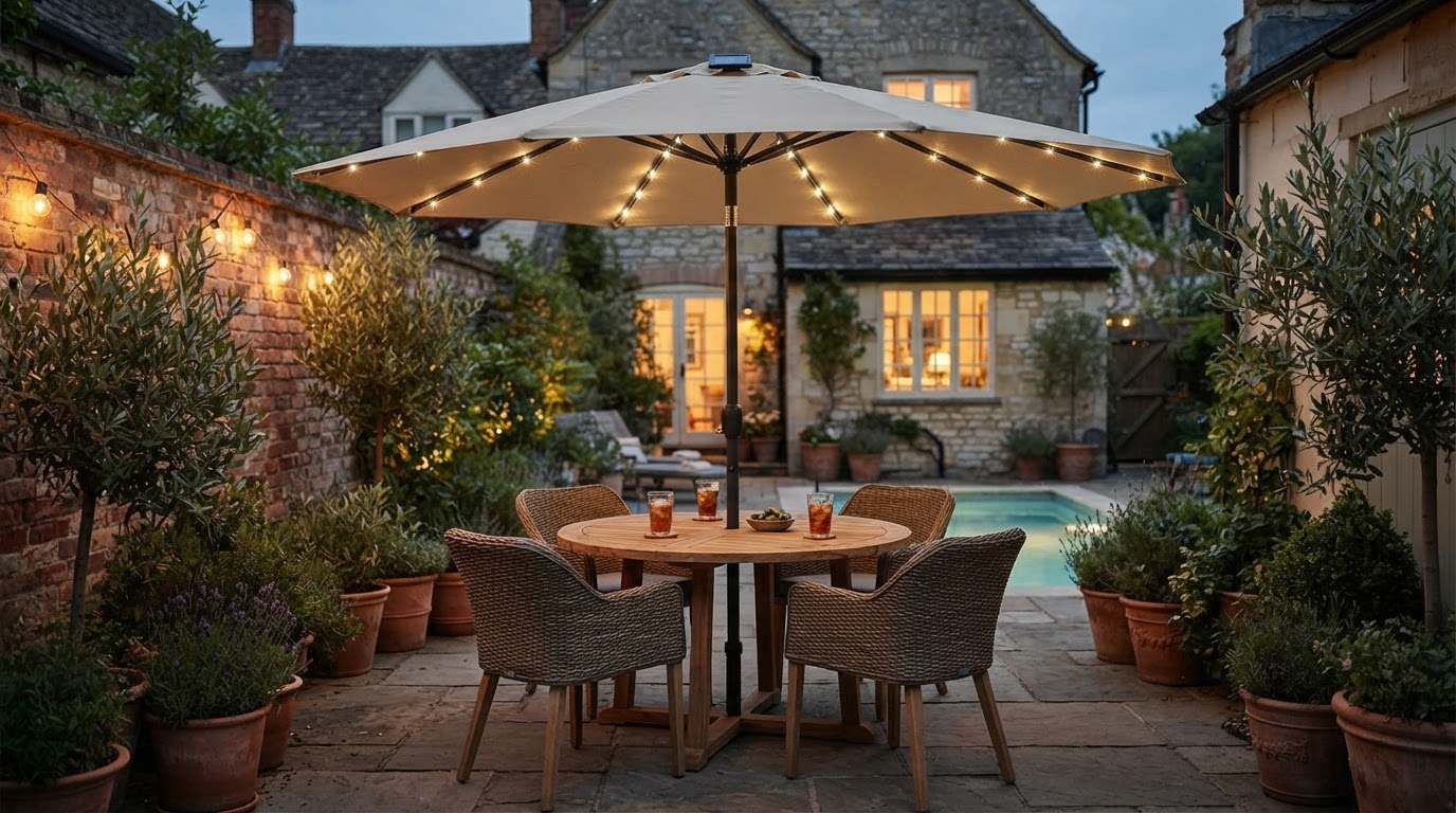 Why Choose a 9ft Solar Lights Umbrella for Small Patios?