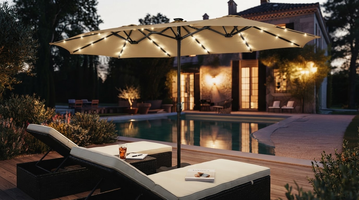Testing the Ainfox 10ft Cantilever for Solar Lights Umbrella