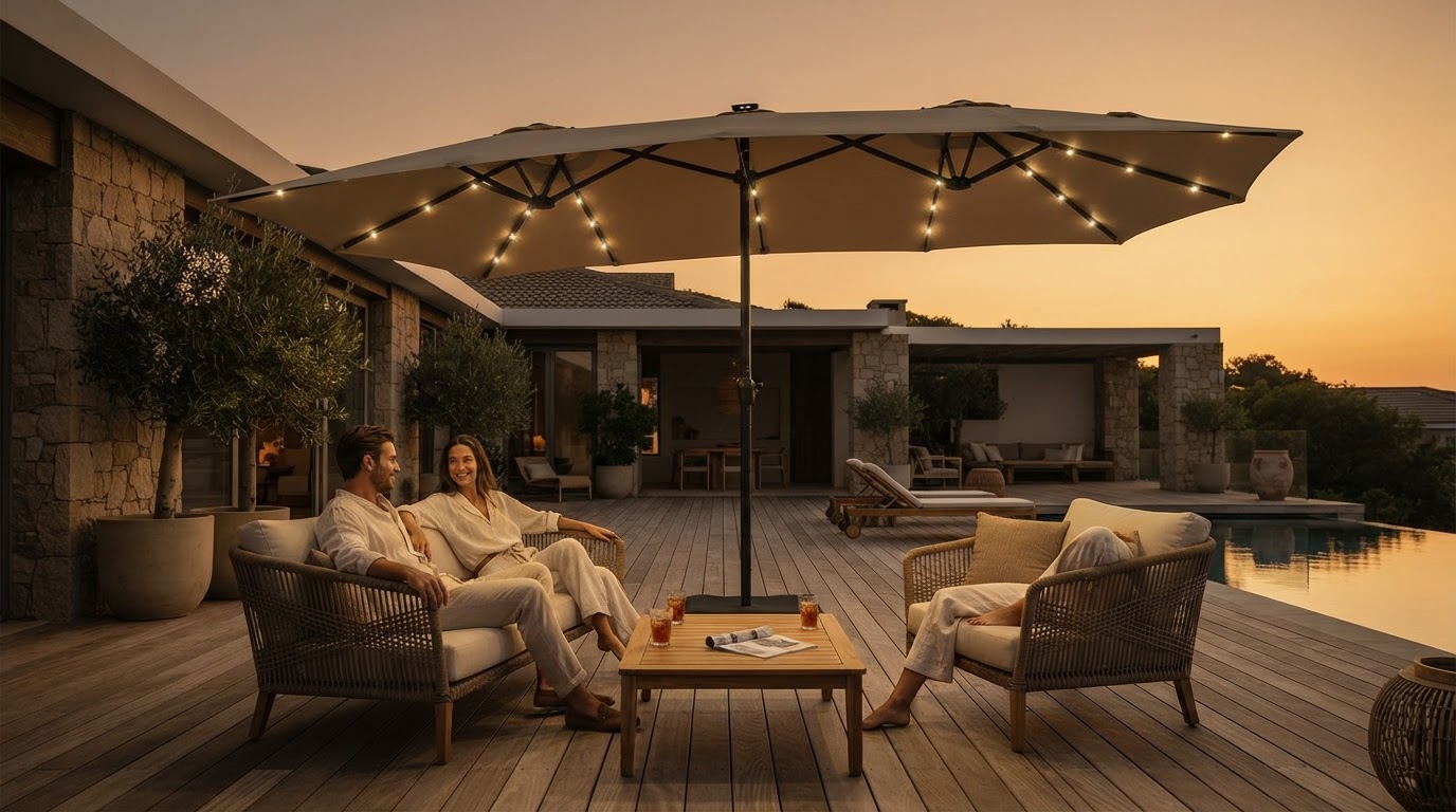 Autlaycil 13ft Solar Lights Umbrella Hits Record Low Price