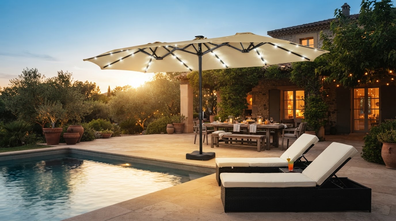 Autlaycil 13ft Solar Umbrella Price Drop at Walmart