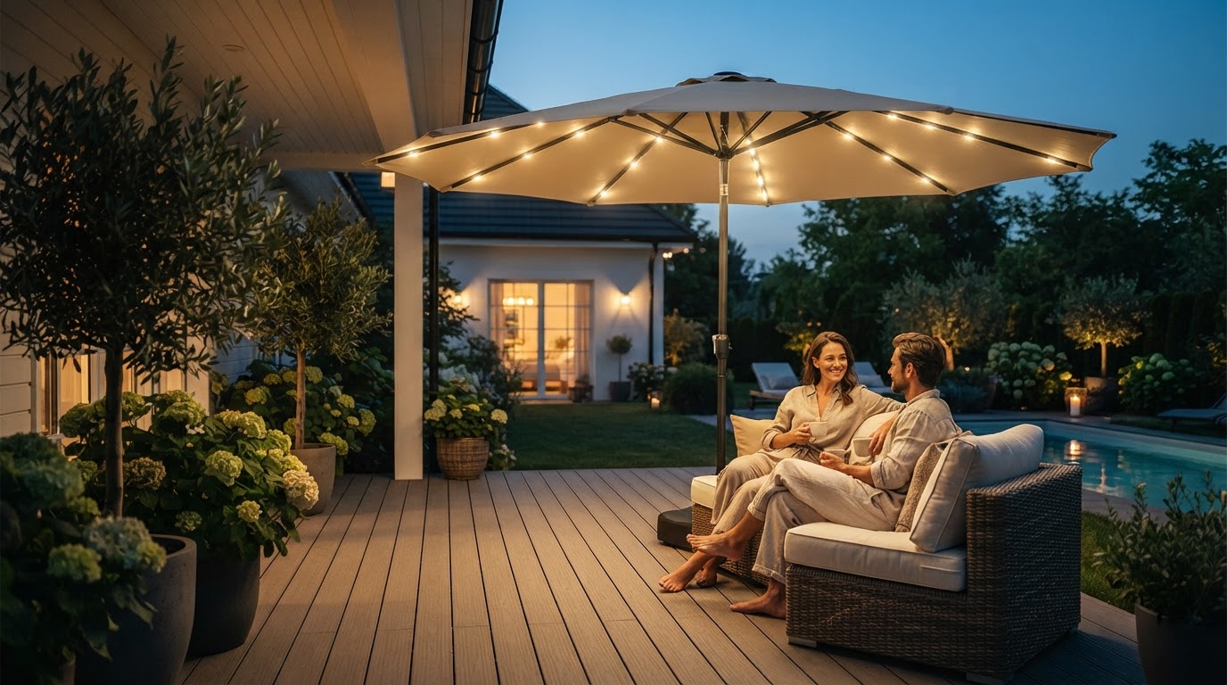 Solar Lights Umbrella Cantilever Performance Check