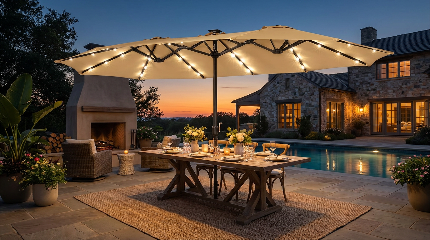 How does the Solar Lights Umbrella cantilever perform?