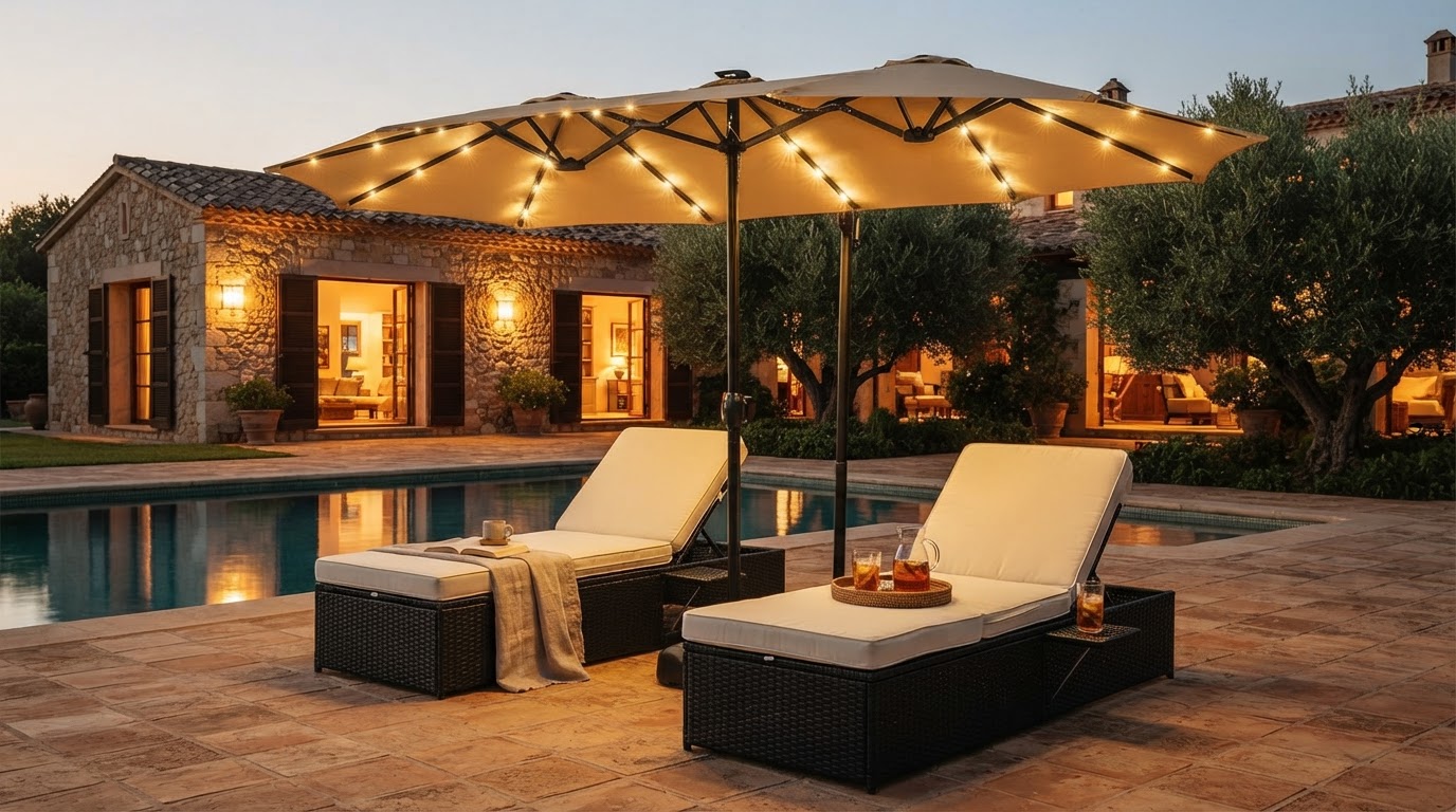 Optimizing Patios with Solar Lights Umbrella Hardware