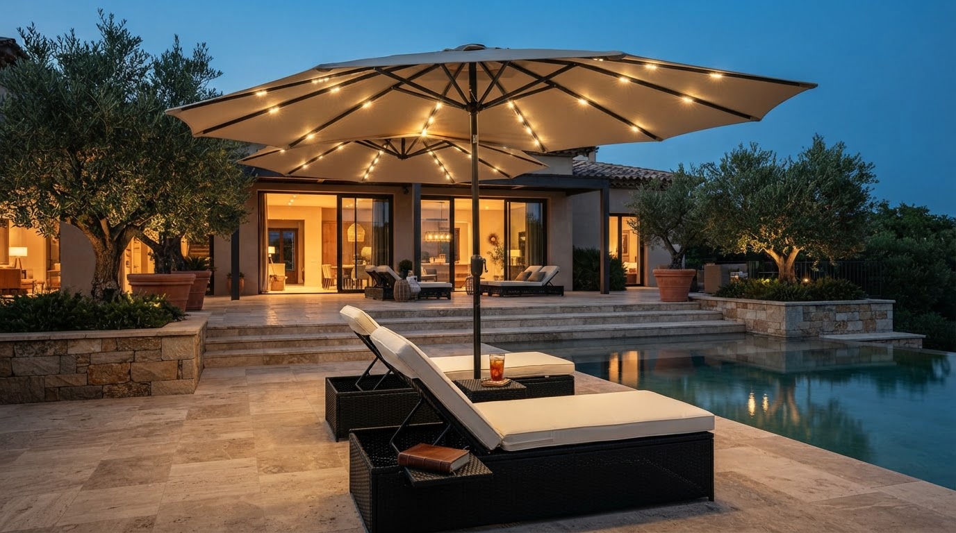 Solar Lights Umbrella Solutions for Modern Patios